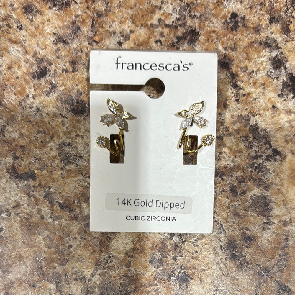 Francesca's 14K Gold Dipped Earrings